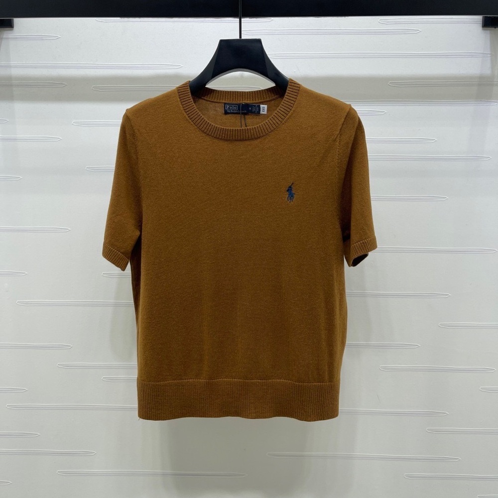 Polo by Ralph Lauren Brown Short Sleeve Sweater